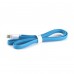 Плоский кабель Lightning/USB магнитный (Синий)