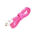 Плоский кабель Lightning/USB магнитный (Розовый)