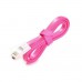 Плоский кабель Lightning/USB магнитный (Розовый)