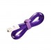 Плоский кабель Lightning/USB магнитный (Фиолетовый)
