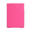 JisonCase Quilted Leather Smart Case для iPad Air (Ярко-розовый)