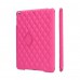Чехол JisonCase Quilted Leather Smart Case для iPad Air (Ярко-розовый)